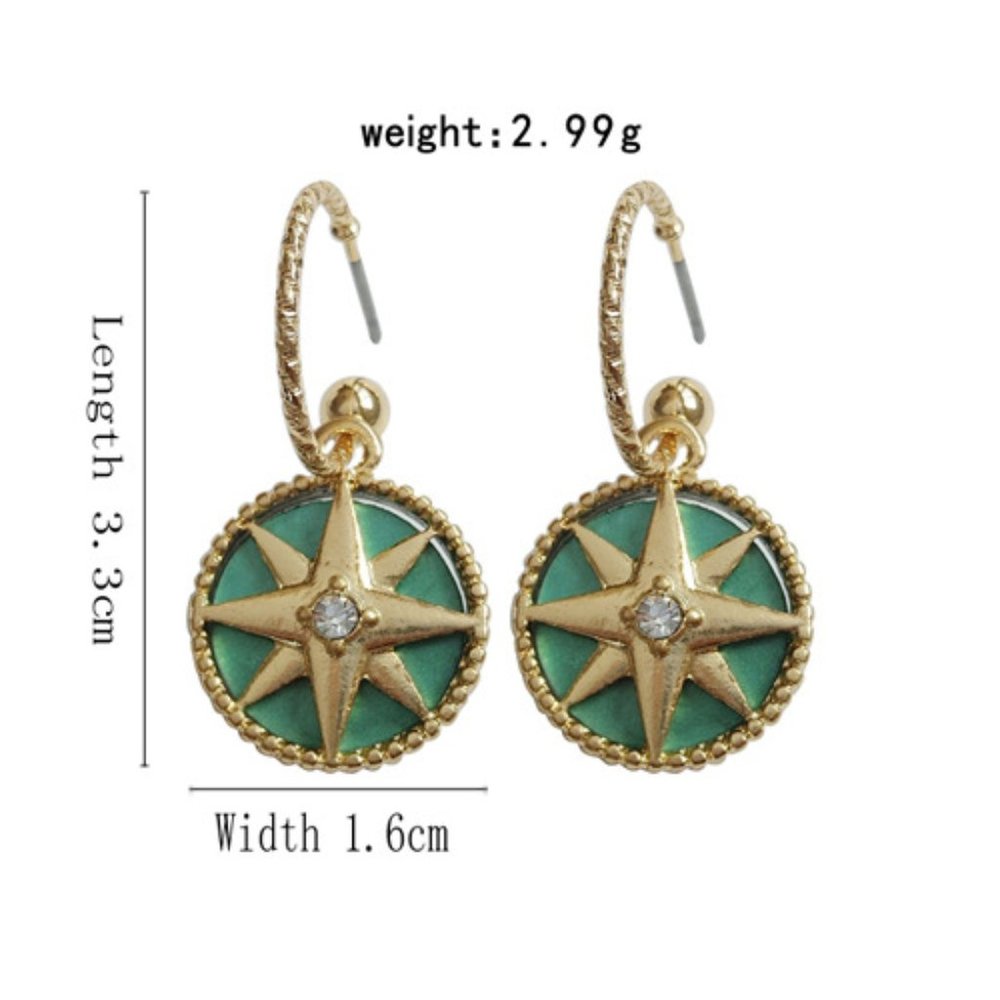 💙💕Last one Rose Des Vents Charm Hoops Earrings - Picture 3 of 9